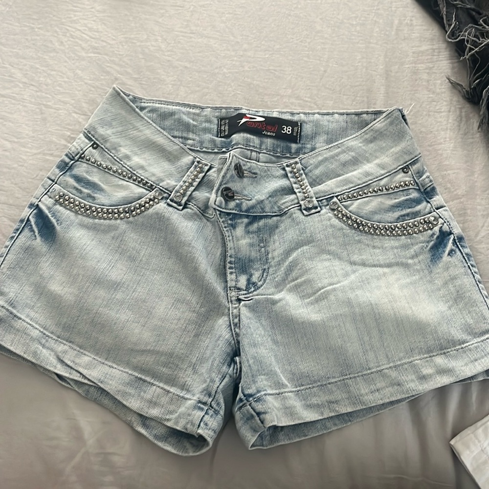 Blue washed Jean shorts